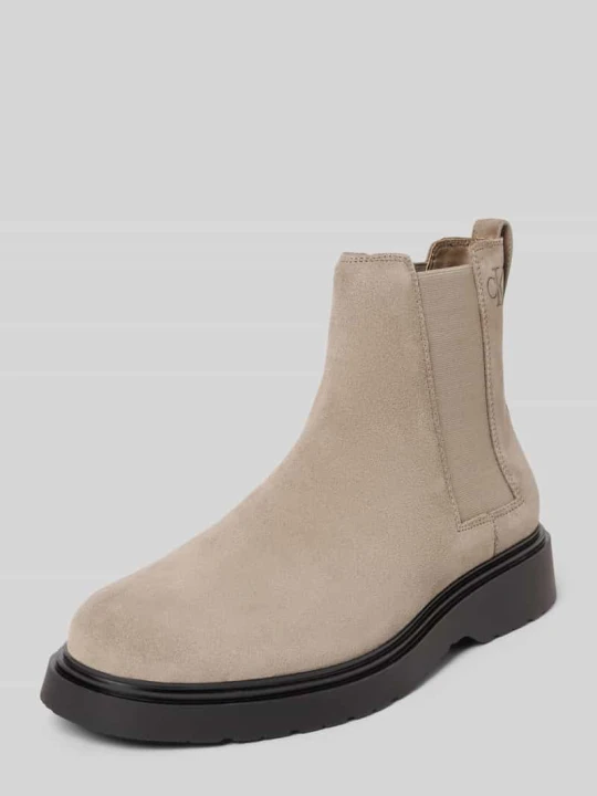 Zdjęcie produktu Buty chelsea z mieszanki skóry i tkaniny z elastycznymi wstawkami Calvin Klein Jeans