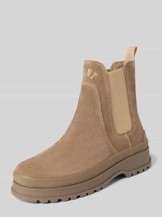 Zdjęcie produktu Buty chelsea z mieszanki skóry model ‘Wintly’ Gant Beżowy