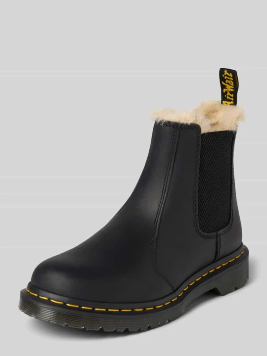 Zdjęcie produktu Buty chelsea z naszywką z logo model ‘Leonore’ Dr. Martens Czarny