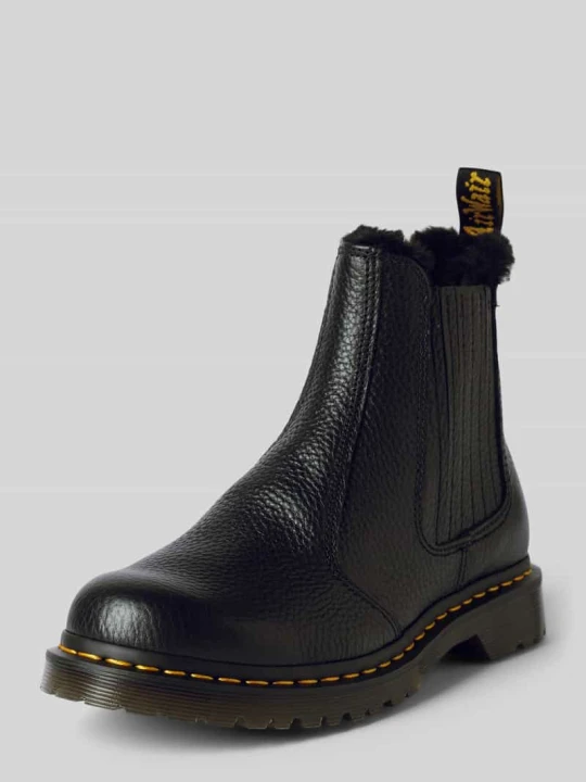 Zdjęcie produktu Buty chelsea z naszywką z logo model ‘Leonore’ Dr. Martens Czarny