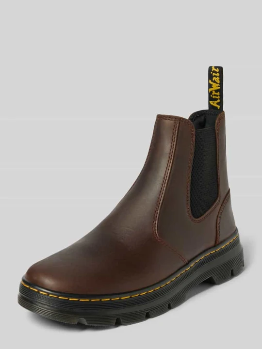 Zdjęcie produktu Buty chelsea z naturalna skóra z naszywka z logo Dr. Martens Średniobrązowy