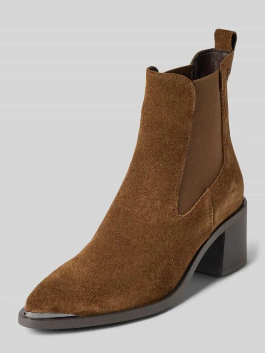 Zdjęcie produktu Buty chelsea z naturalnej skóry bydlęcej Tamaris Ciemnobrązowy melanż