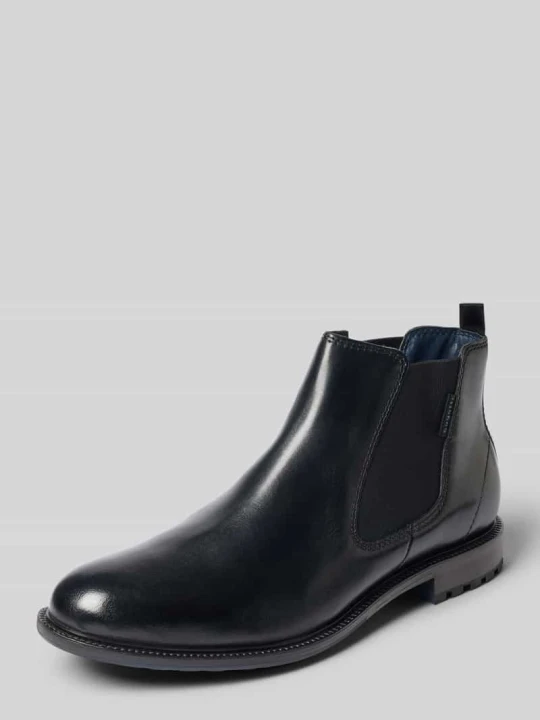 Zdjęcie produktu Buty chelsea z naturalnej skóry model "Bonifacio" Bugatti Czarny