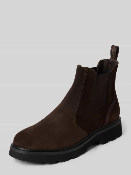 Zdjęcie produktu Buty chelsea z naturalnej skóry model 'CITY' Woolrich Ciemnobrązowy