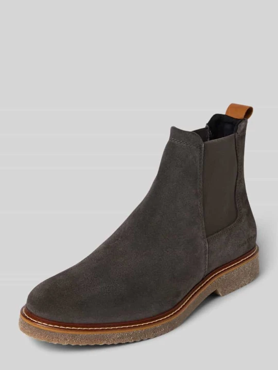 Zdjęcie produktu Buty chelsea z naturalnej skóry welurowej model ‘LINUS 4B’ Marc O'Polo Antracytowy