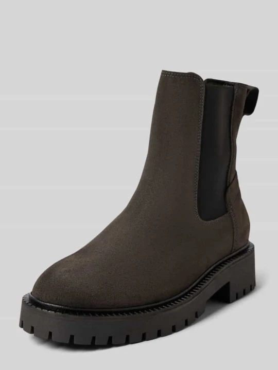 Zdjęcie produktu Buty chelsea z naturalnej skóry welurowej model ‘PHIA’ Marc O'Polo Ciemnoszary