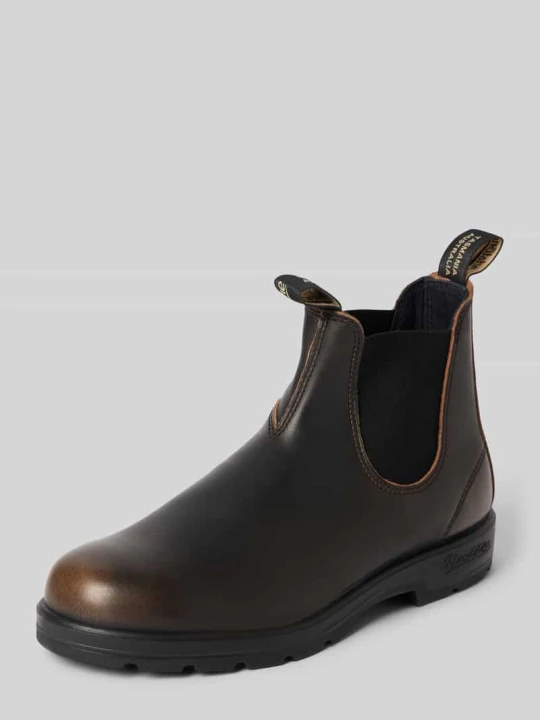 Zdjęcie produktu Buty chelsea z naturalnej skóry z detalem z logo Blundstone Średniobrązowy