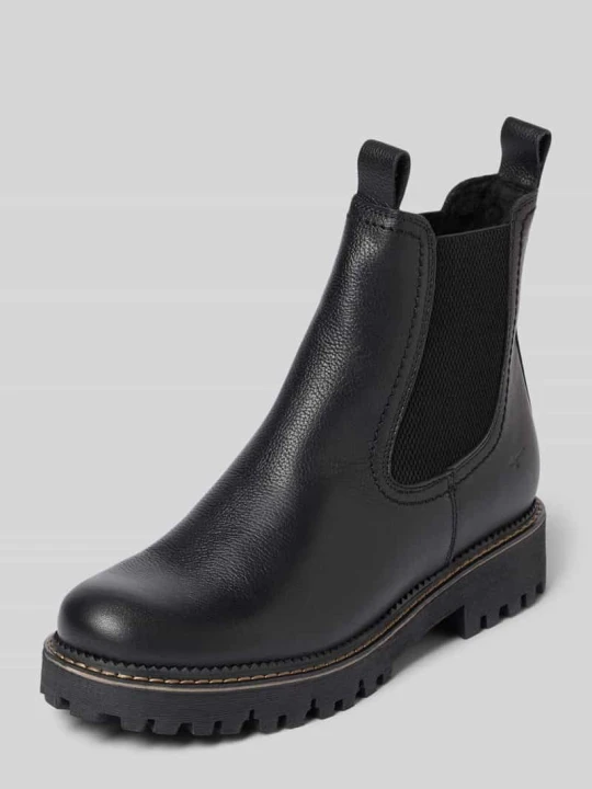 Zdjęcie produktu Buty chelsea z naturalnej skóry ze skóry bydlęcej Tamaris Czarny