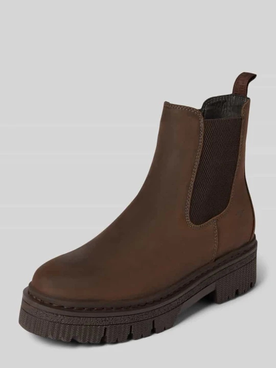 Zdjęcie produktu Buty chelsea z prawdziwej skóry bydlęcej Tamaris Ciemnobrązowy