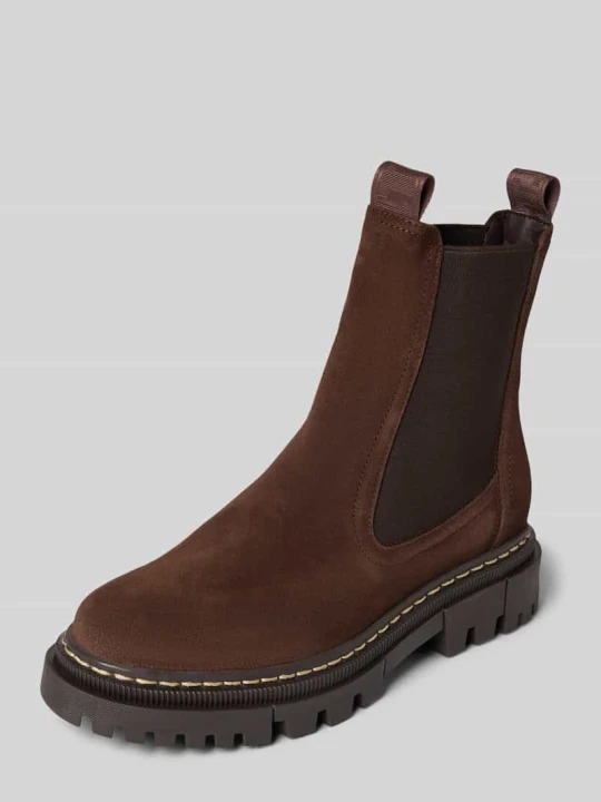 Zdjęcie produktu Buty chelsea z prawdziwej skóry bydlęcej Tamaris Ciemnobrązowy