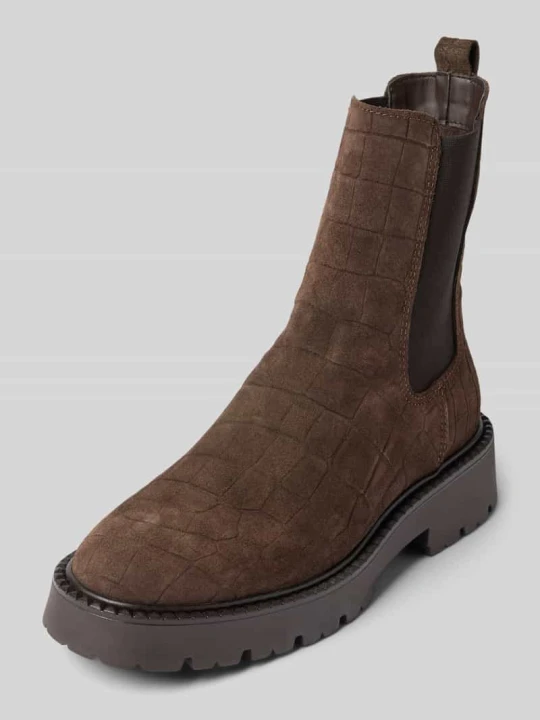 Zdjęcie produktu Buty chelsea z prawdziwej skóry bydlęcej Tamaris Ciemnobrązowy