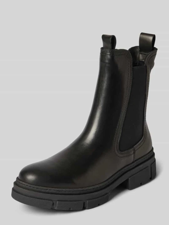 Zdjęcie produktu Buty chelsea z welurowej skóry bydlęcej z naturalnej skóry Tamaris Czarny