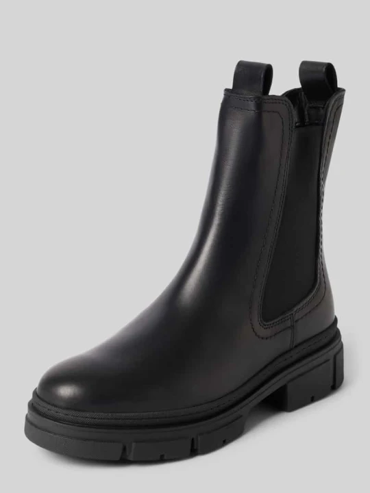 Zdjęcie produktu Buty chelsea z welurowej skóry bydlęcej z naturalnej skóry Tamaris Czarny