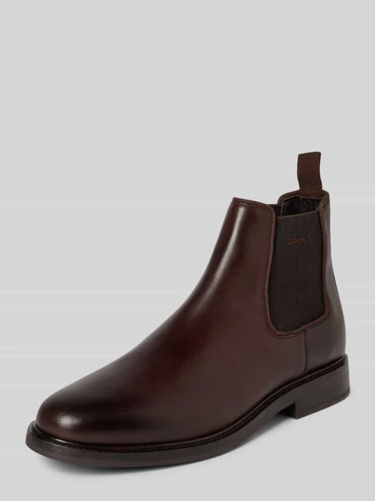 Zdjęcie produktu Buty chelsea z wyhaftowanym logo model ‘St Fairkon’ Gant Ciemnobrązowy