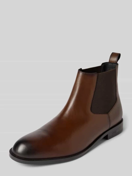 Zdjęcie produktu Buty chelsea ze skóry bydlęcej Boss Ciemnobrązowy