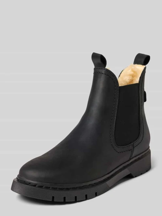Zdjęcie produktu Buty chelsea ze skóry naturalnej Tamaris Czarny