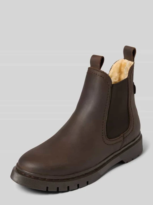 Zdjęcie produktu Buty chelsea ze skóry naturalnej Tamaris Ciemnobrązowy