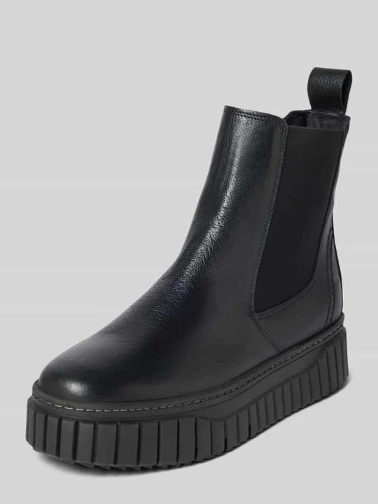 Zdjęcie produktu Buty chelsea ze skóry naturalnej Tamaris Czarny