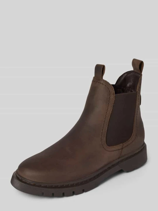 Zdjęcie produktu Buty chelsea ze skóry wołowej nappa Tamaris Ciemnobrązowy melanż