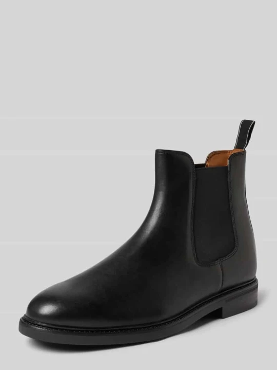 Zdjęcie produktu Buty chelsea ze skóry z elastycznymi wstawkami model ‘ASHER’ Polo Ralph Lauren Czarny