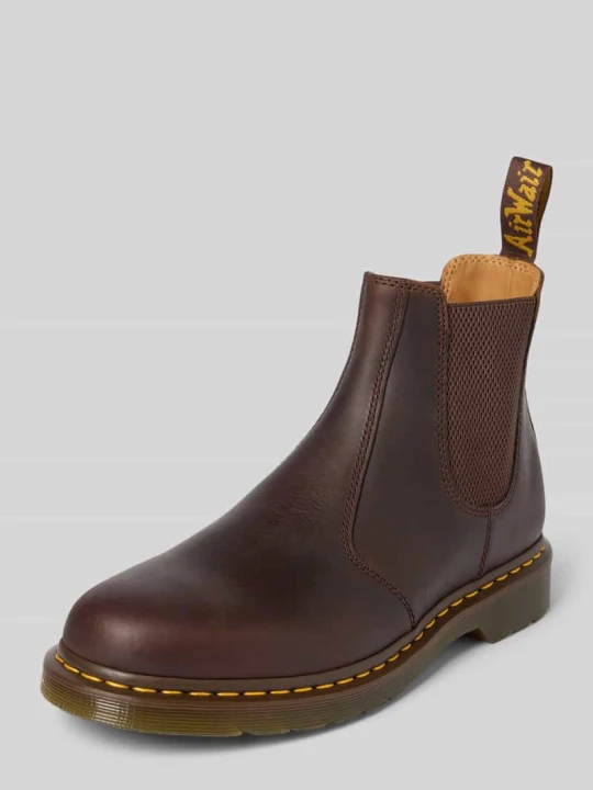 Zdjęcie produktu Buty chelsea ze skóry z ozdobnym szwem Dr. Martens Średniobrązowy