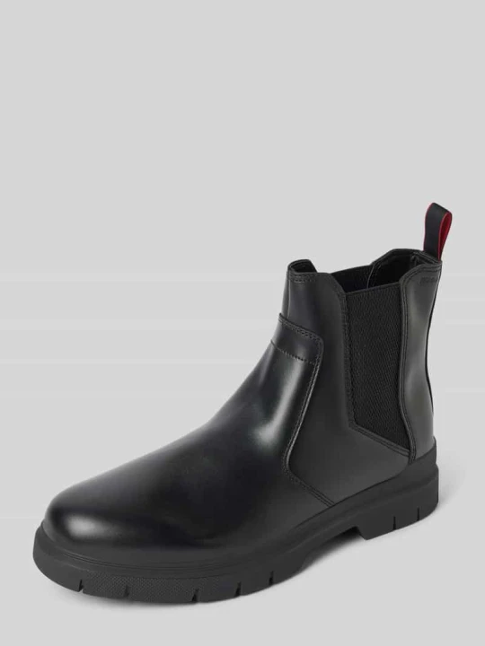 Zdjęcie produktu Buty chelsea ze skóry z pętelką model ‘Ryan’ Hugo Czarny