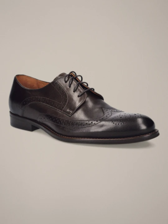 Zdjęcie produktu Buty Brogsy Ciemnobrązowe Bowery Lancerto Ciemny brąz
