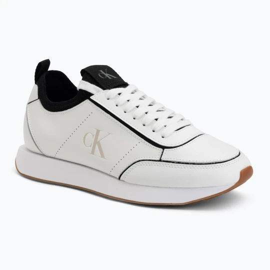 Zdjęcie produktu Buty damskie Calvin Klein HW0HW02994 Retro Runner Sock Patch Leather bright white / black