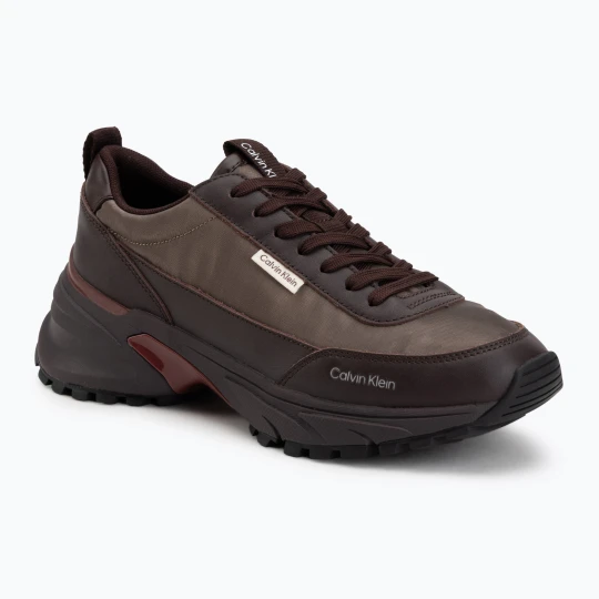 Zdjęcie produktu Buty damskie Calvin Klein HW0HW02999 Hike Runner Organza Met Leather bordeaux / rhubarb Brązowy