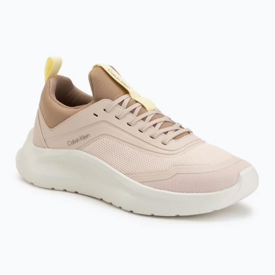 Zdjęcie produktu Buty damskie Calvin Klein HW0HW03023 Light Runner Sock Mesh Lycra whisper pink / lemonade / silver mink