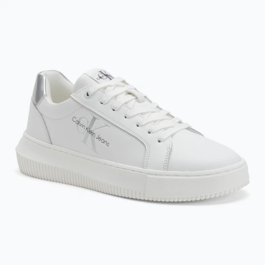 Zdjęcie produktu Buty damskie Calvin Klein YW0YW01224 Cupsole Mono Lth Wn white/silver