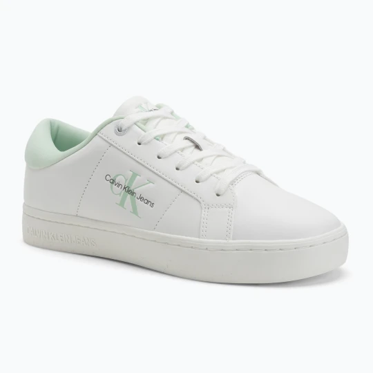 Zdjęcie produktu Buty damskie Calvin Klein YW0YW01444 Classic Cupsole Lowlaceup Lth Wn bright white / moonlight jade