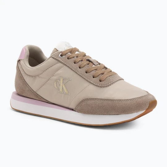 Zdjęcie produktu Buty damskie Calvin Klein YW0YW01990 Retro Runner Lace Up Nylon MG chateu / taupe / fragrant lilac Beżowy
