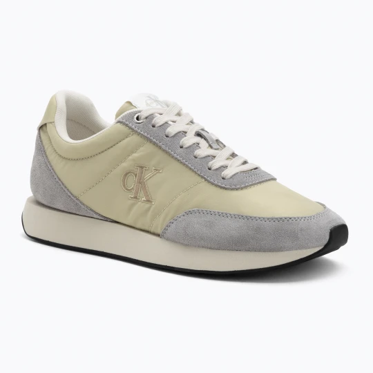 Zdjęcie produktu Buty damskie Calvin Klein YW0YW01990 Retro Runner Lace Up Nylon MG green haze / grey / green / cashew Beżowy