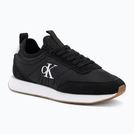 Zdjęcie produktu Buty damskie Calvin Klein YW0YW02060 Retro Runner Sock Laceup Mix Mat black / bright white