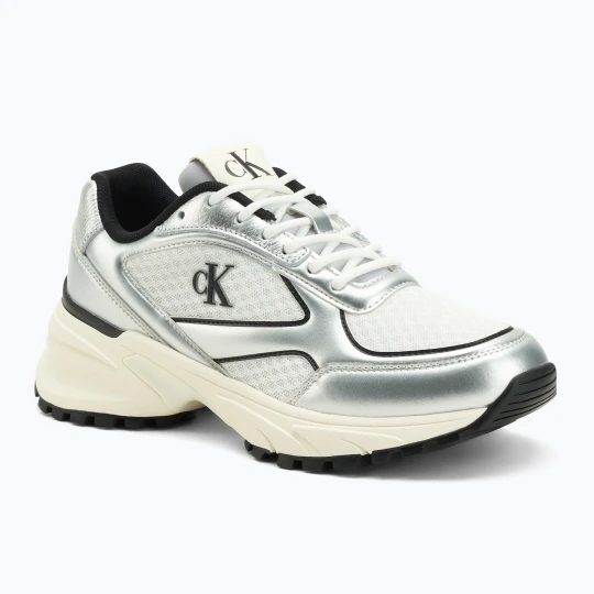 Zdjęcie produktu Buty damskie Calvin Klein YW0YW02063 Hike Runner Lace Up Mesh Mix silver / black / bright white