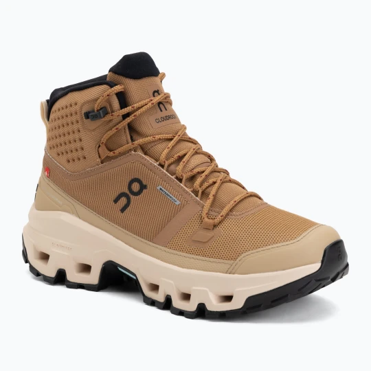 Zdjęcie produktu Buty damskie On Cloudrock Mid Waterproof sphinx/sand Brązowy