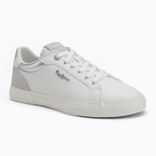 Zdjęcie produktu Buty damskie Pepe Jeans Kenton Court silver Biały