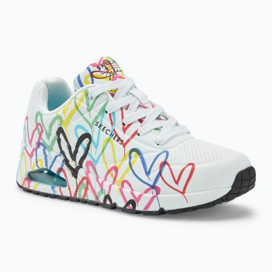 Zdjęcie produktu Buty damskie SKECHERS JGoldcrown Uno Spread The Love white / multicolor