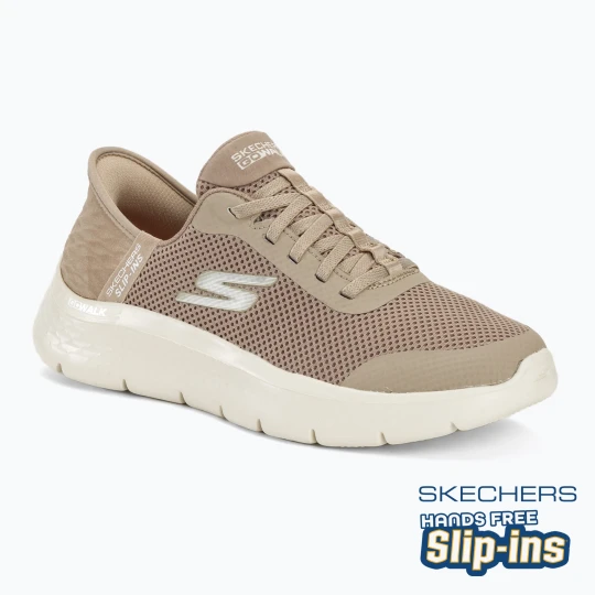 Zdjęcie produktu Buty damskie SKECHERS Slip-ins Go Walk Flex Grand Entry taupe / white Beżowy