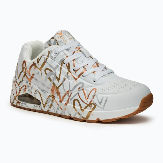 Zdjęcie produktu Buty damskie SKECHERS JGoldcrown Uno Metallic Love white / multicolor metallic