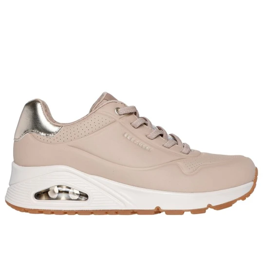 Zdjęcie produktu Buty damskie Skechers Uno Shimmer Away 155196NUDE - beżowe