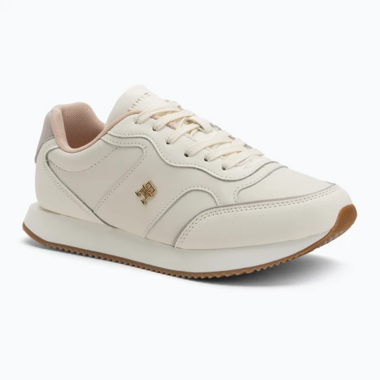 Zdjęcie produktu Buty damskie Tommy Hilfiger Leather Runner ivory petal / newsprin Biały