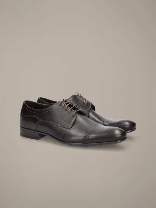 Zdjęcie produktu Buty Derby Fortis Ciemnobrązowe Lancerto Ciemny brąz