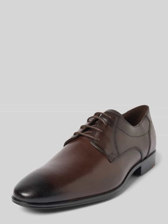 Zdjęcie produktu Buty derby skórzane z ozdobnymi szwami model ‘CORE’ Lloyd Ciemnobrązowy