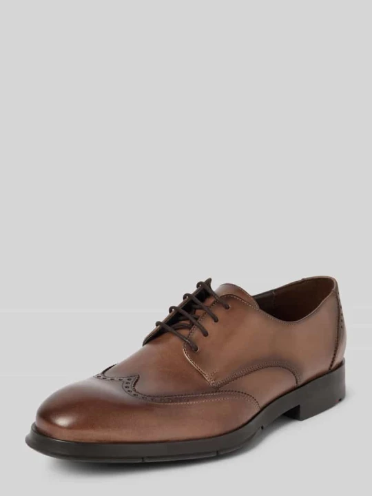 Zdjęcie produktu Buty derby skórzane z ozdobnymi szwami model ‘NAIROBI’ Lloyd Średniobrązowy
