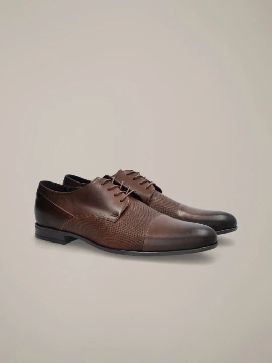 Zdjęcie produktu Buty Derby Soren Brązowe Lancerto