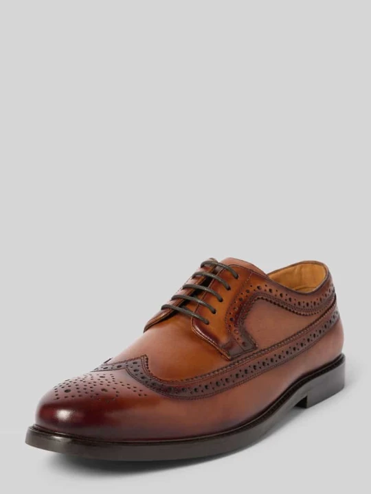 Zdjęcie produktu Buty derby z ażurowym wzorem model ‘Sherlock’ Digel Koniakowy