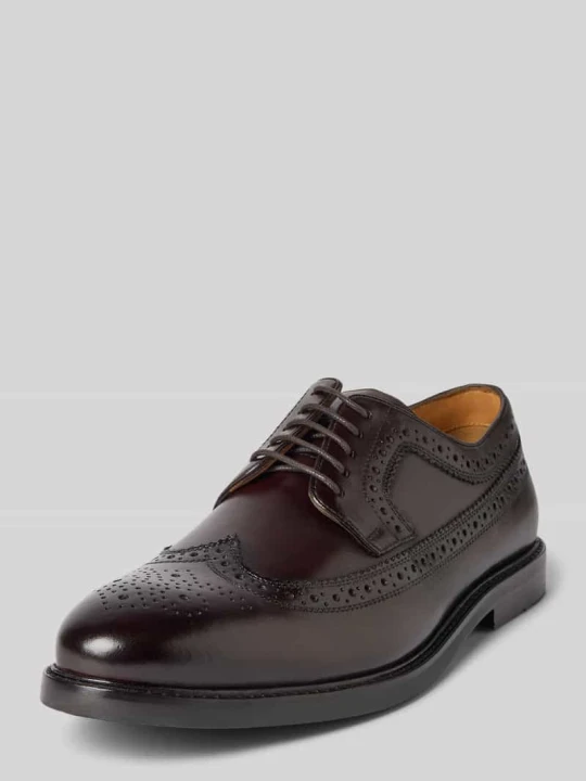 Zdjęcie produktu Buty derby z ażurowym wzorem model ‘Sherlock’ Digel Ciemnobrązowy