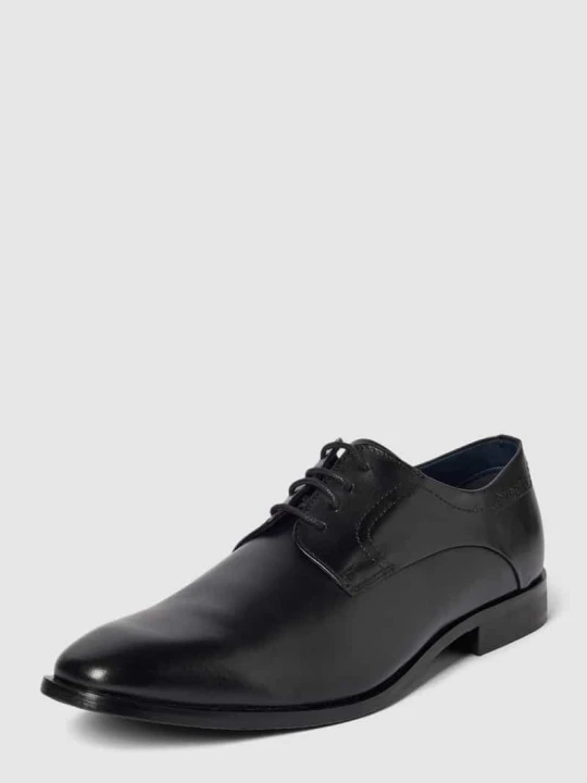 Zdjęcie produktu Buty derby z mieszanki skóry model ‘Milko’ Bugatti Czarny